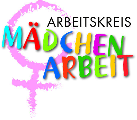 Logo des Mädchenarbeitskreises: Arbeitskreis Mädchenarbeit mit Genderzeichen Frauen