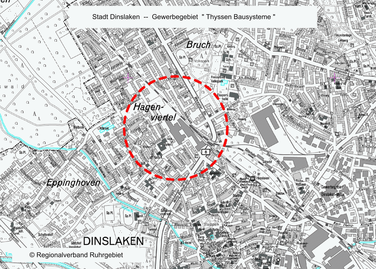 Plan vom Gewerbegebiet