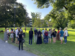 Menschemmenge im Stadtpark