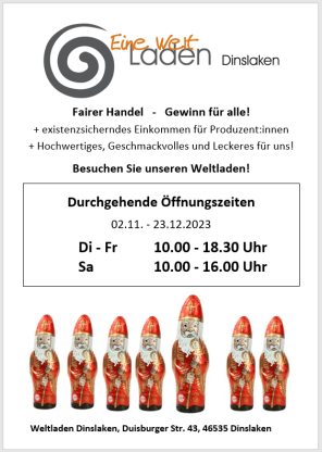 Plakat Öffnungszeiten Weltladen Plakat Öffnungszeiten Weltladen