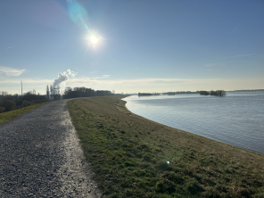 Panorama Fußweg am Rhein