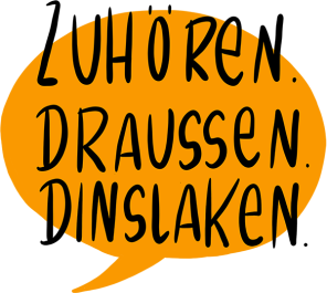 Logo: Zuhören.Draussen.Dinslaken Logo: Zuhören.Draussen.Dinslaken