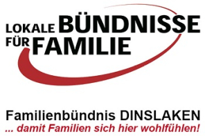 Logo Familienbündnis Dinslaken mit Schriftzug "damit Familien sich hier wohlfühlen" Logo Familienbündnis Dinslaken mit Schriftzug "damit Familien sich hier wohlfühlen"