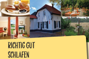 Titelbild mit Bildern einer Unterkunft zum schlafen 