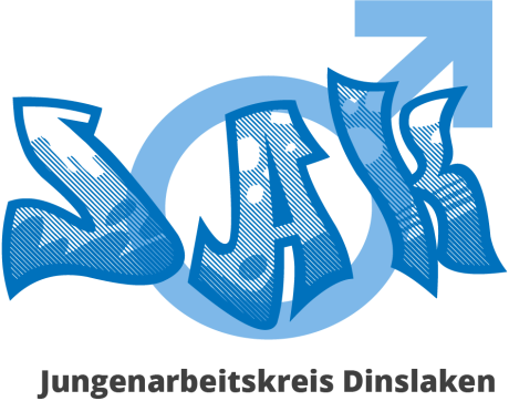 Logo JAK Logo des Jungenarbeitskreises: JAK in blau mit Genderzeichen Männer