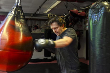 Mann beim Boxen Mann beim Boxen