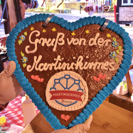 Lebkuchenherz: Gruß von der Martinikirmes Lebkuchenherz: Gruß von der Martinikirmes