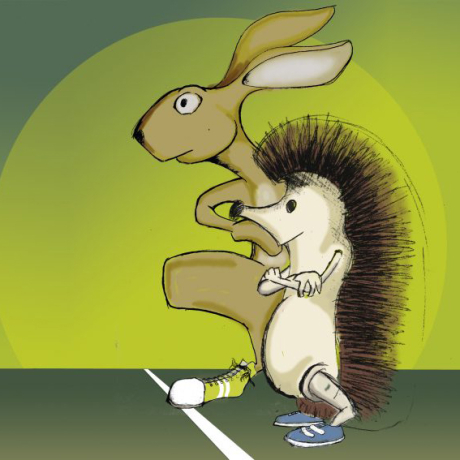 Hase und Igel Comiczeichnung Hase und Igel Comiczeichnung