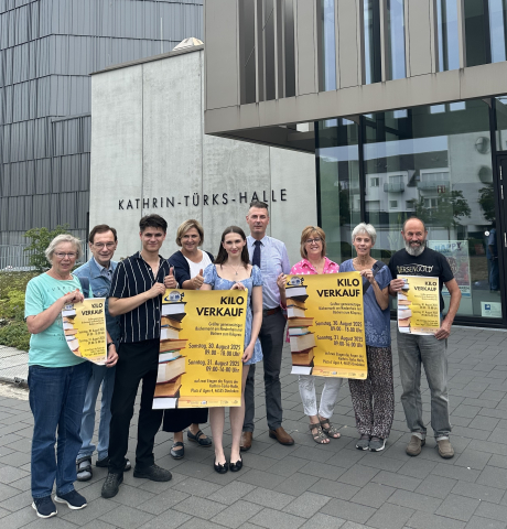 Werbung für Bücherspende und Kiloverkauf 2025
