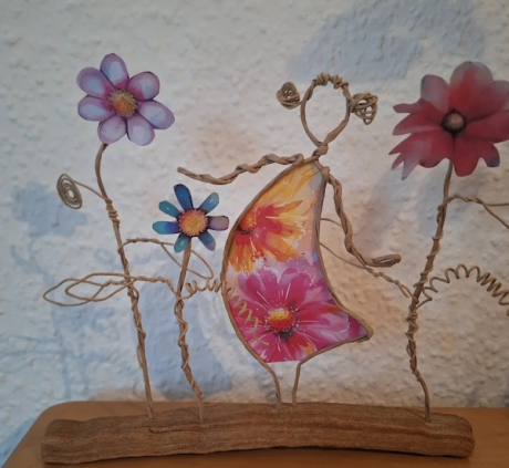 Papier-Draht Mädchen Figur
