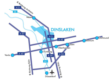 Übersichtskarte Dinslaken und Umgebung