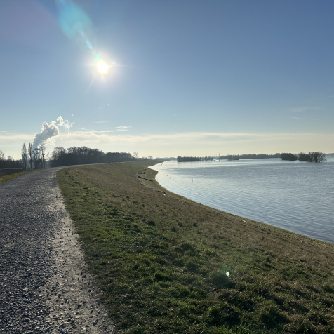 Panorama Fußweg am Rhein