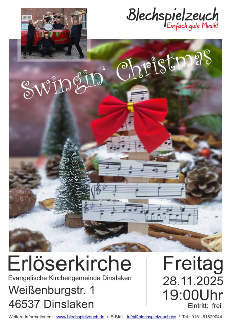 Plakat: Blechspielzeuch - Weihnachtskonzert 2025 Plakat: Blechspielzeuch - Weihnachtskonzert 2025